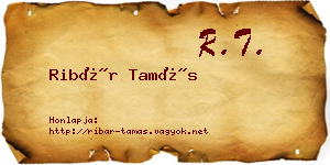 Ribár Tamás névjegykártya